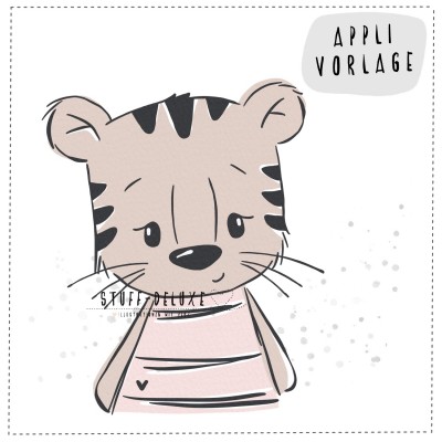 Tigerherz Applikationsvorlage