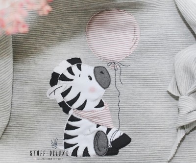 Zebra Zarah mit Ballon 10x10
