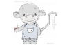 Affe Monkey Applikation Anton Antonia 