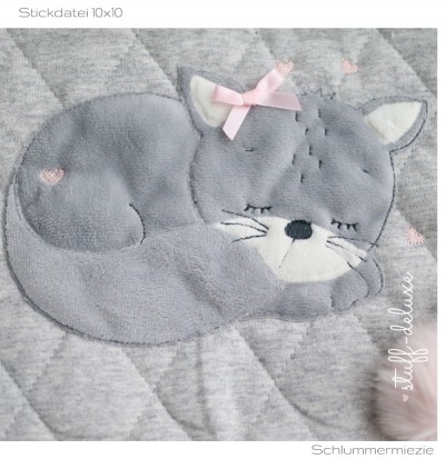 Mieze Katze Schlummermieze Stickdatei 