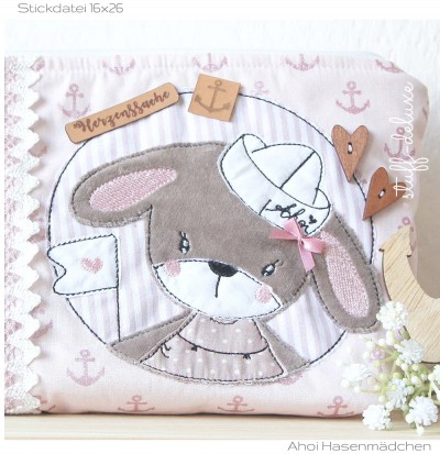 Ahoi Hase Mädchen 16x26