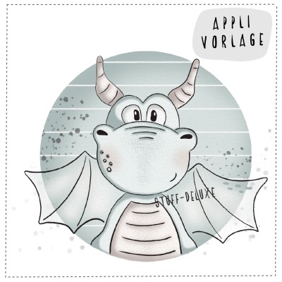 Drachenstark Drache Junge Applikationsvorlage