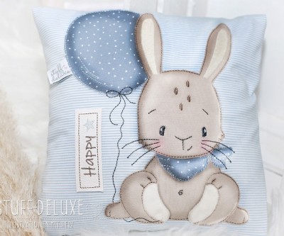 Hase Henri mit Ballon 13x18