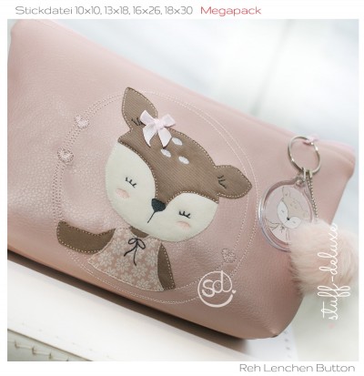 Reh lenchen Button Stickdatei 