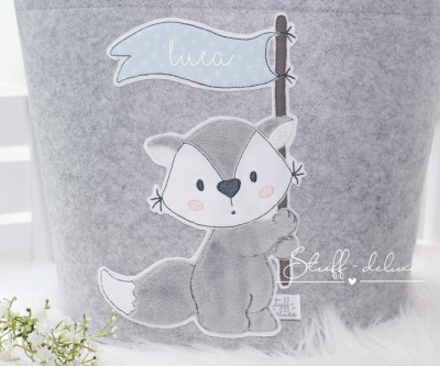 Fuchsi mit Fahne 16x26