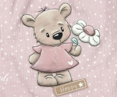 Bär mit Blume 13x18