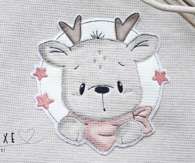 Rentierbaby Button 13x18