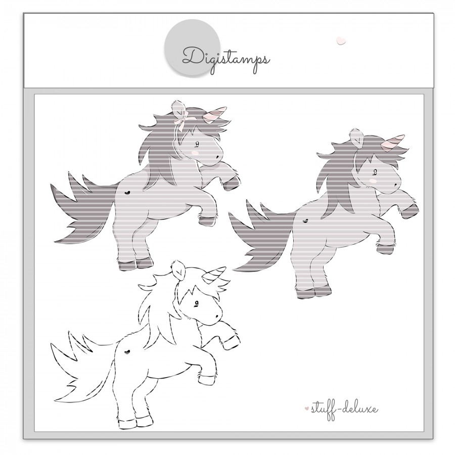 Ella Einhorn Pony Pferd Digistamp Plotterdatei